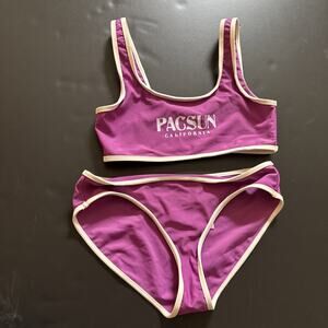 PacSun Kids 2 Piece Bathing suit. Size Large (10) Purple